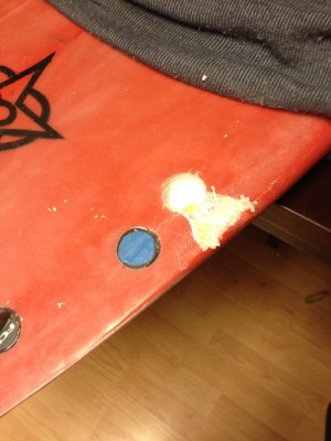 Removed delaminated glass