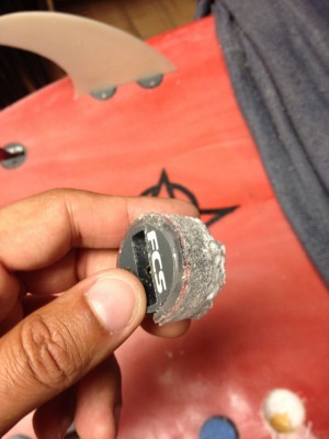 popped fin plug pre-sanding