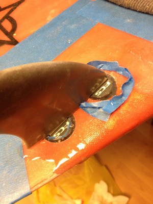 installing the recycled fin plug
